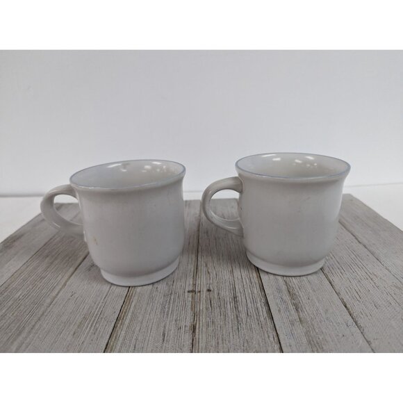 Set of 2 CHANTILLY Stoneware By Hearthside Cups  Coffee Tea Fleur De Lune - Picture 6 of 8